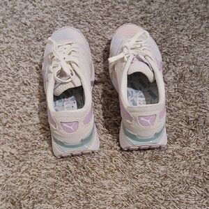 TEXTILE Elizabeth and James Kids Sneakers in Pastel Pink and Cream
